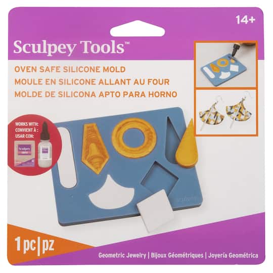Sculpey Tools&#x2122; Oven-Safe Geometric Jewelry Silicone Mold